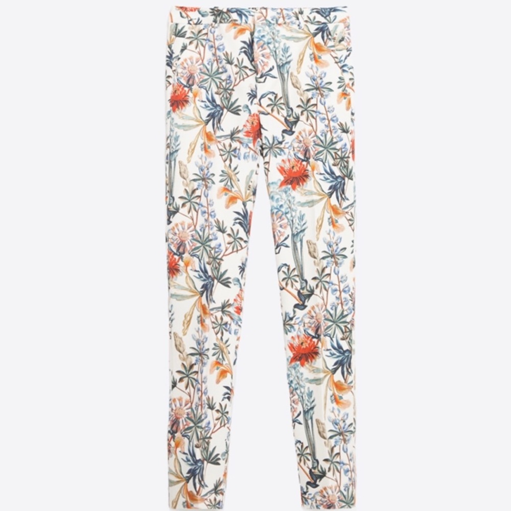 Zara Floral SS16 Chino pant: Size LARGE